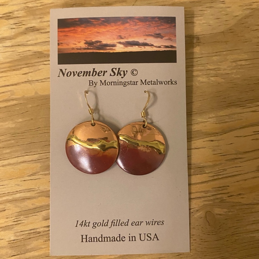 Morningstar Metalworks Copper and Brass Earrings